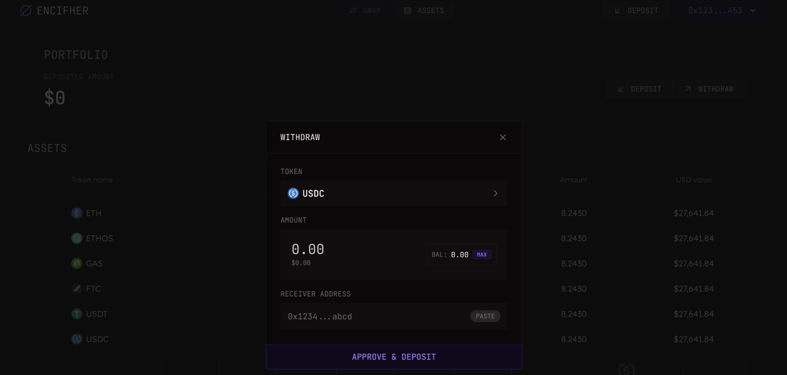 Withdraw Modal